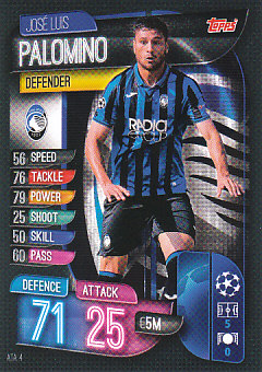 Jose Luis Palomino Atalanta BC 2019/20 Topps Match Attax CL #ATA4